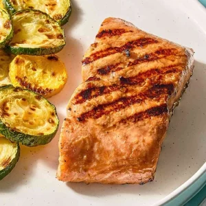 Grilled salmon fillet